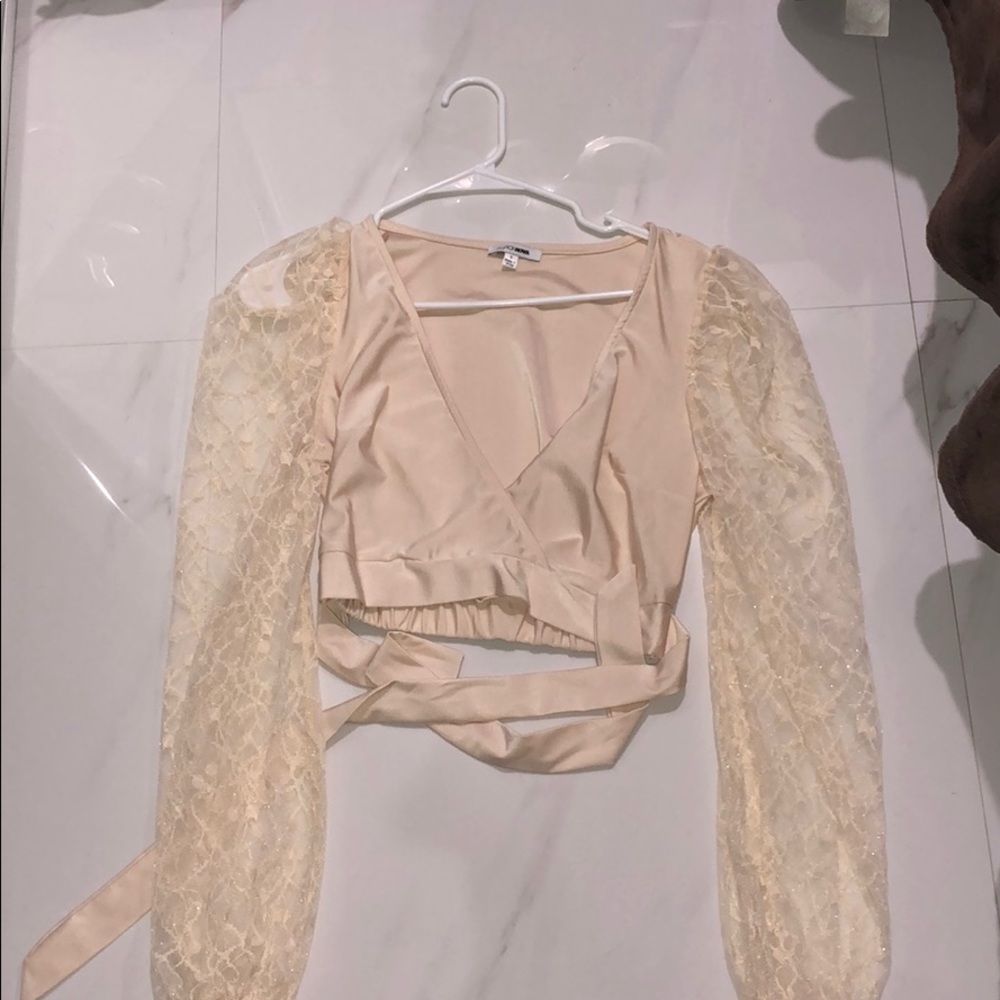 Lace tie top